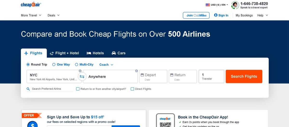CheapOair点评:合法的书便宜的航班吗?